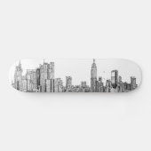ニューヨークのスカイラインインクスケートボード スケートボード (横)
