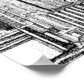 ニューヨークのスカイラインインクポスター ポスター (角)