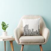 ニューヨークのスカイラインインク枕 クッション (椅子)
