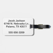 ニューヨークのスカイラインシルエット ラゲッジタグ (裏面横)