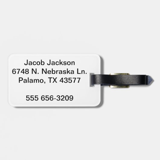 ニューヨークのスカイラインシルエット ラゲッジタグ (裏面横)