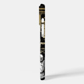 ニューヨークのスカイラインダマスク焼けたつる植物iPhoneケース Case-Mate iPhoneケース (裏面 / 左)