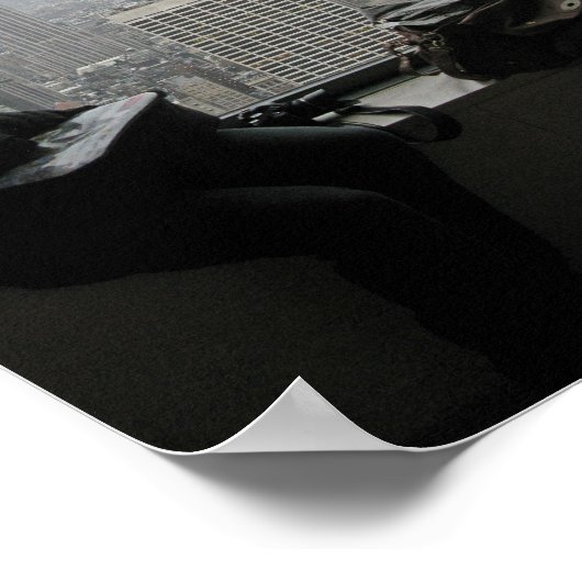 ニューヨークのスカイラインビューを楽しむ ポスター (角)