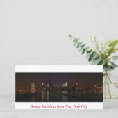 ニューヨークのスカイラインフォトハッピーホリデーズカード シーズンカード (スタンド正面)