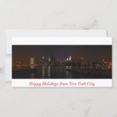 ニューヨークのスカイラインフォトハッピーホリデーズカード シーズンカード (正面)