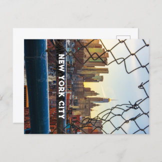 ニューヨークのスカイライン写真サンセット ポストカード