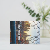 ニューヨークのスカイライン写真サンセット ポストカード (スタンド正面)