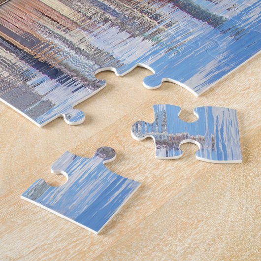 ニューヨークのスカイライン写真 ジグソーパズル (側面)