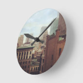 ニューヨークのスカイライン時計 ラウンド壁時計 (傾斜)