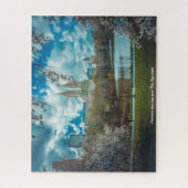 ニューヨークのスカイライン。クリスマスの挨拶 ジグソーパズル (縦)