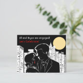 ニューヨークのスカイライン シルエット 招待状 (スタンド正面)