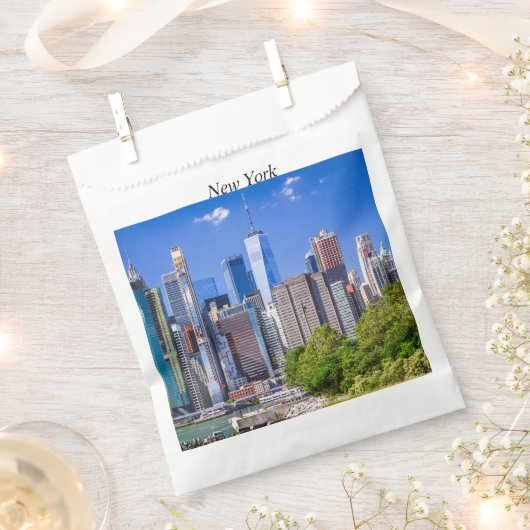 ニューヨークのスカイライン フェイバーバッグ (クリップ留めされた状態)