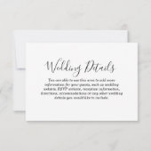 ニューヨークのスカイライン ブルックリン 結婚式の披露宴 詳細 招待状 (裏面)