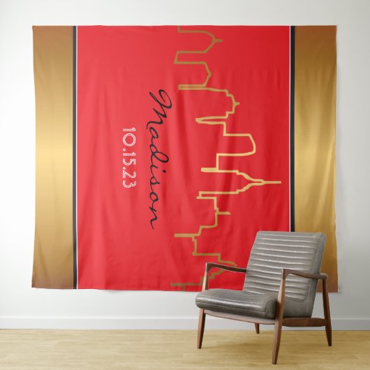 ニューヨークのスカイライン ブロードウェイ フォトオペラ バックドロップ タペストリー (インサイチュ(横))