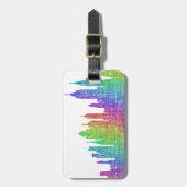 ニューヨークのスカイライン ラゲッジタグ (正面縦)