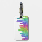 ニューヨークのスカイライン ラゲッジタグ (裏面縦)