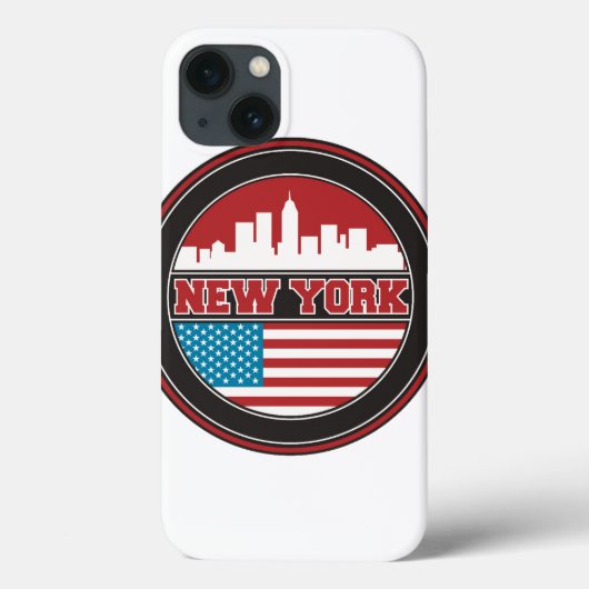 ニューヨークのスカイライン|米国は印を付けます Case-Mate iPhoneケース (裏面)