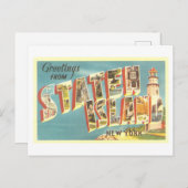 ニューヨークのスタテン島からのヴィンテージの挨拶 ポストカード (正面/裏面)