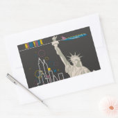 ニューヨークのステッカー 長方形シール (封筒)