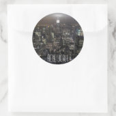 ニューヨークのステッカーNew York Empire Stateお土産 ラウンドシール (バッグ)