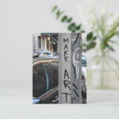 ニューヨークのストリートアート写真 MAKE ART ニューヨーク グラフィティ ストリートフォト  ポストカード (スタンド正面)