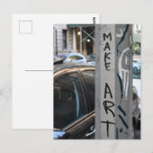 ニューヨークのストリートアート写真 MAKE ART ニューヨーク グラフィティ ストリートフォト  ポストカード (正面/裏面)