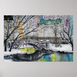 ニューヨークのセントラルパーク、ガプストウブリッジ ポスター