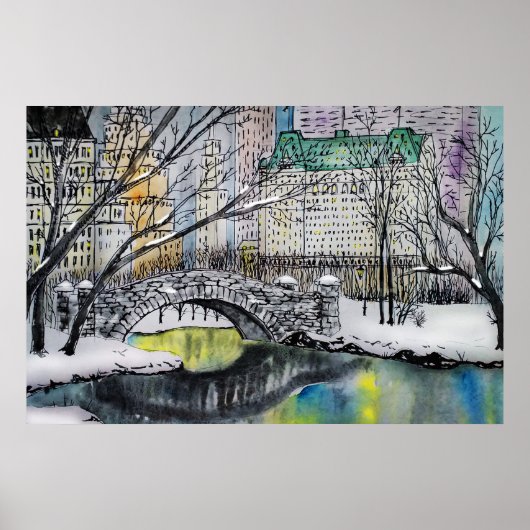 ニューヨークのセントラルパーク、ガプストウブリッジ ポスター (正面)