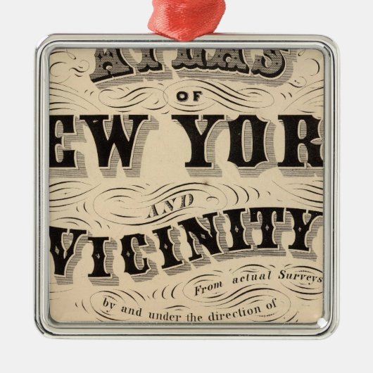 ニューヨークのタイトルページアトラス、近く メタルオーナメント (正面)