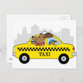 ニューヨークのタクシー犬 ポストカード (正面/裏面)