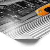 ニューヨークのタクシー都市のカラーポップ・アートの写真 フォトプリント            (角)