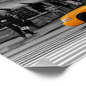 ニューヨークのタクシー都市のカラーポップ・アートの写真 ポスター (角)