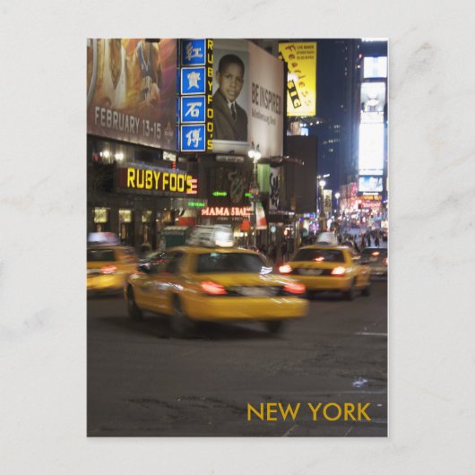 ニューヨークのタクシー ポストカード (正面)