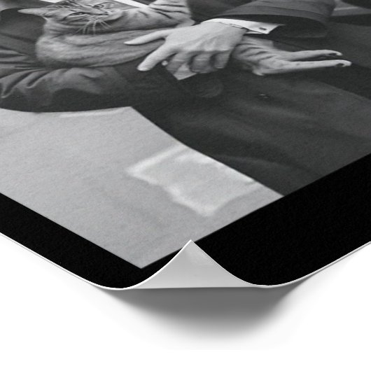 ニューヨークのトランプとネコ ポスター (角)