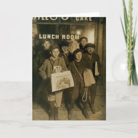 ニューヨークのニューズボーイズ世紀のターン カード (正面)