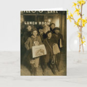 ニューヨークのニューズボーイズ世紀のターン カード (黄色い花)