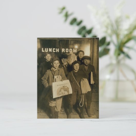 ニューヨークのニューズボーイズ世紀のターン ポストカード (スタンド正面)