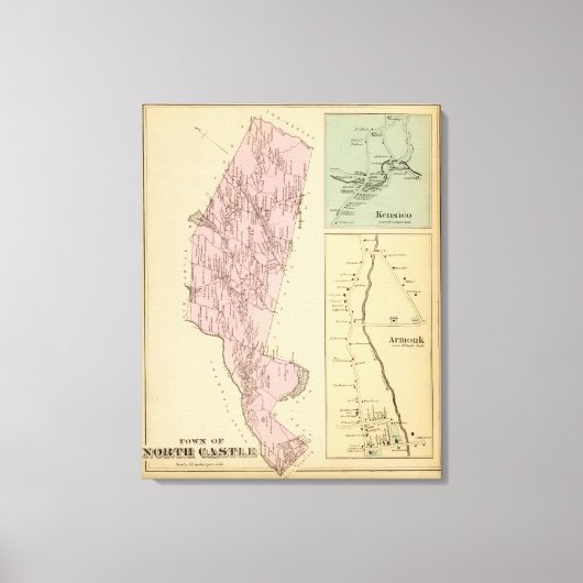 ニューヨークのノースキャッスル キャンバスプリント (正面)