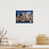 ニューヨークのハドソン川を航行すること ポスター (キッチン)