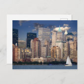 ニューヨークのハドソン川を航行すること ポストカード (正面/裏面)