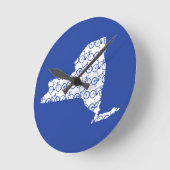 ニューヨークのバイク ラウンド壁時計 (傾斜)