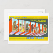 ニューヨークのバッファローからのヴィンテージの挨拶 ポストカード (正面/裏面)