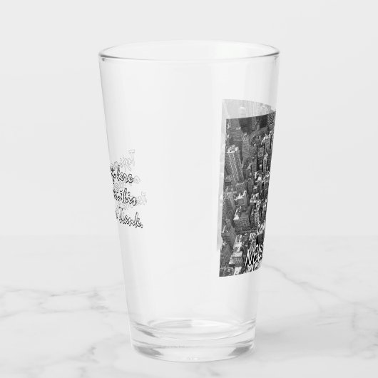 ニューヨークのパーソナライズされためがねニューヨーク土産 タンブラーグラス (右)