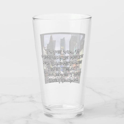 ニューヨークのパーソナライズされためがねニューヨーク土産 タンブラーグラス (裏面)