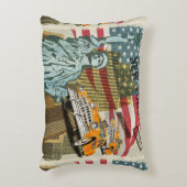 ニューヨークのビンテージポスター。 アクセントクッション (正面(垂直))