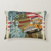 ニューヨークのビンテージポスター。 アクセントクッション (裏面)