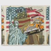 ニューヨークのビンテージポスター。 ラッピングペーパー (フラット)