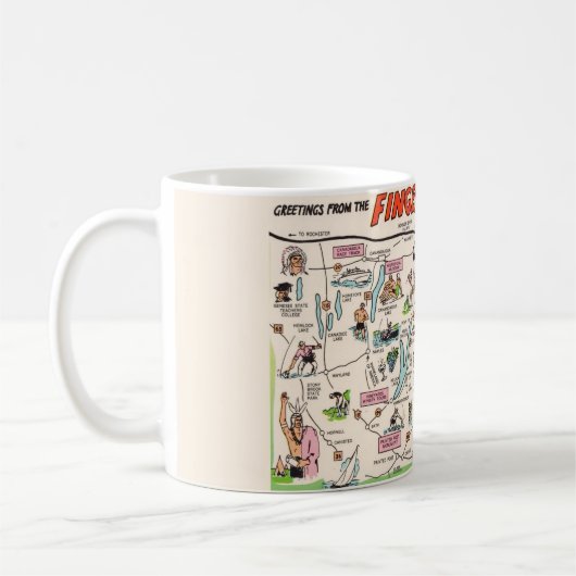 ニューヨークのフィンガーレイクス コーヒーマグカップ (左)
