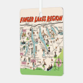 ニューヨークのフィンガーレイクス メタルオーナメント (正面左)