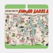 ニューヨークのフィンガーレイクス メタルオーナメント (裏面)